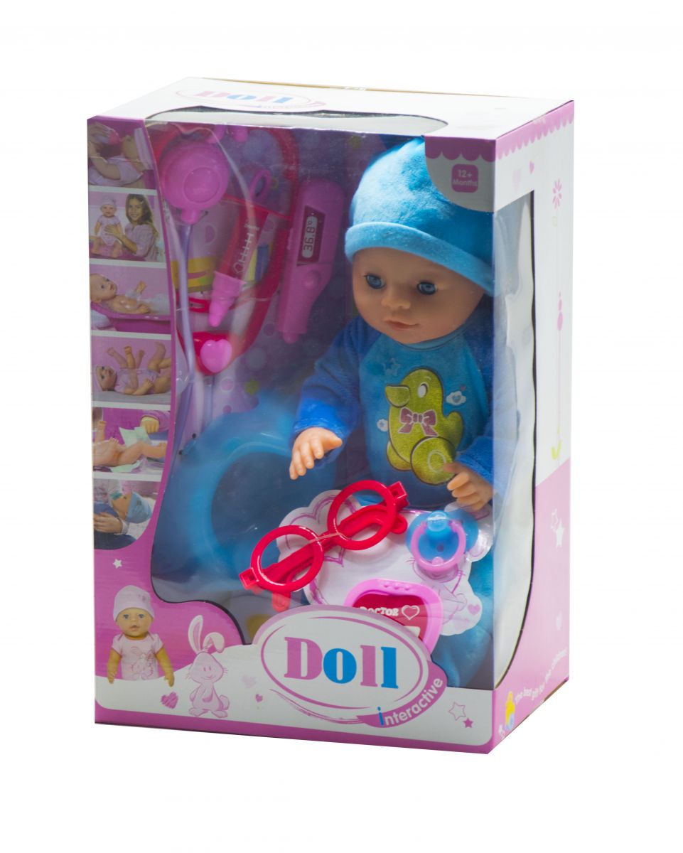 

Функциональный пупс с докторским набором Doll в голубом MiC (YL1812F) (110403)
