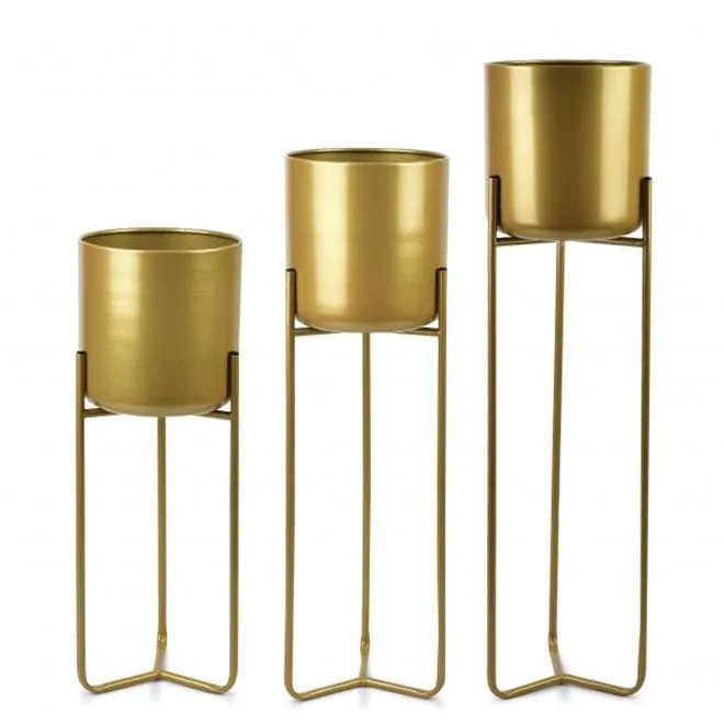 

Комплект металевих золотих підставок для квітів Ewax SWEN GOLD 3 шт. 35390