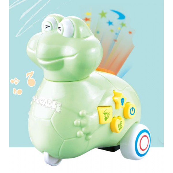 

Игрушка детская Музыкальная Лед лампа Мультяшная электронная лягушка D Jin Shang Lu зеленая