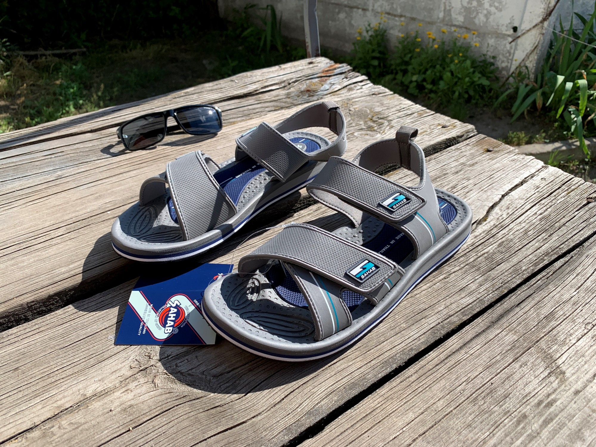 

Сандалии на липучке SAHAB SH 21-027M 43 Grey Navy серые с синим