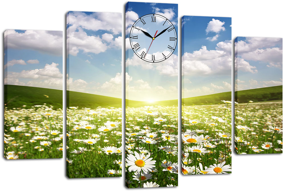 

Модульная картина с часами DK Place 80x120 см (m5c-chf23)