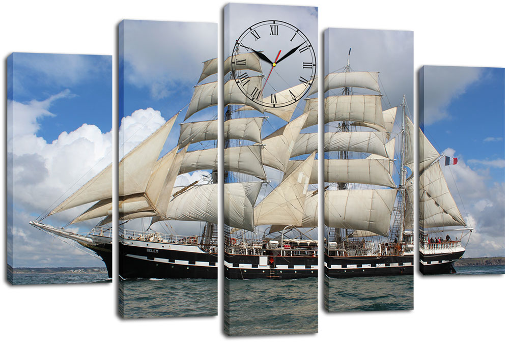 

Модульная картина с часами DK Place 80x120 см (m5c-chf35)