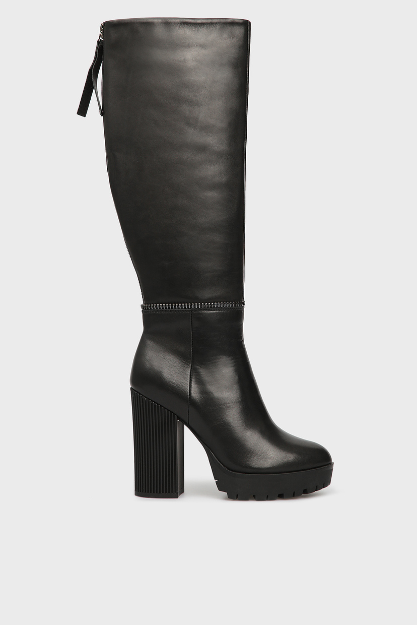 

Женские черные кожаные сапоги Preppy 39 F786H2-93-3