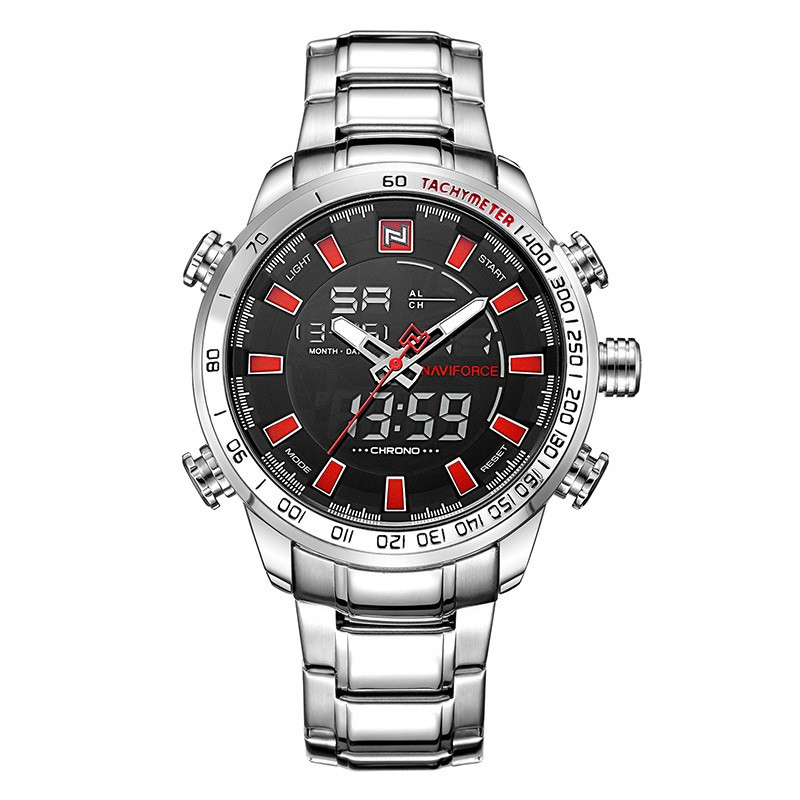 

Мужские часы Naviforce 9093 (silver-black-red)