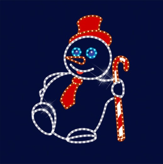 

Мотив светодиодный новогодний "Снеговик" Lumiere 1.1м*0.8м