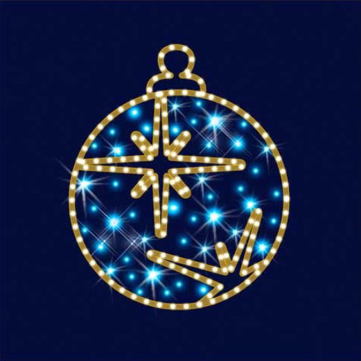 

Мотив светодиодный новогодний "Шар новогодний Звезда" Lumiere 0.6м*0.68м