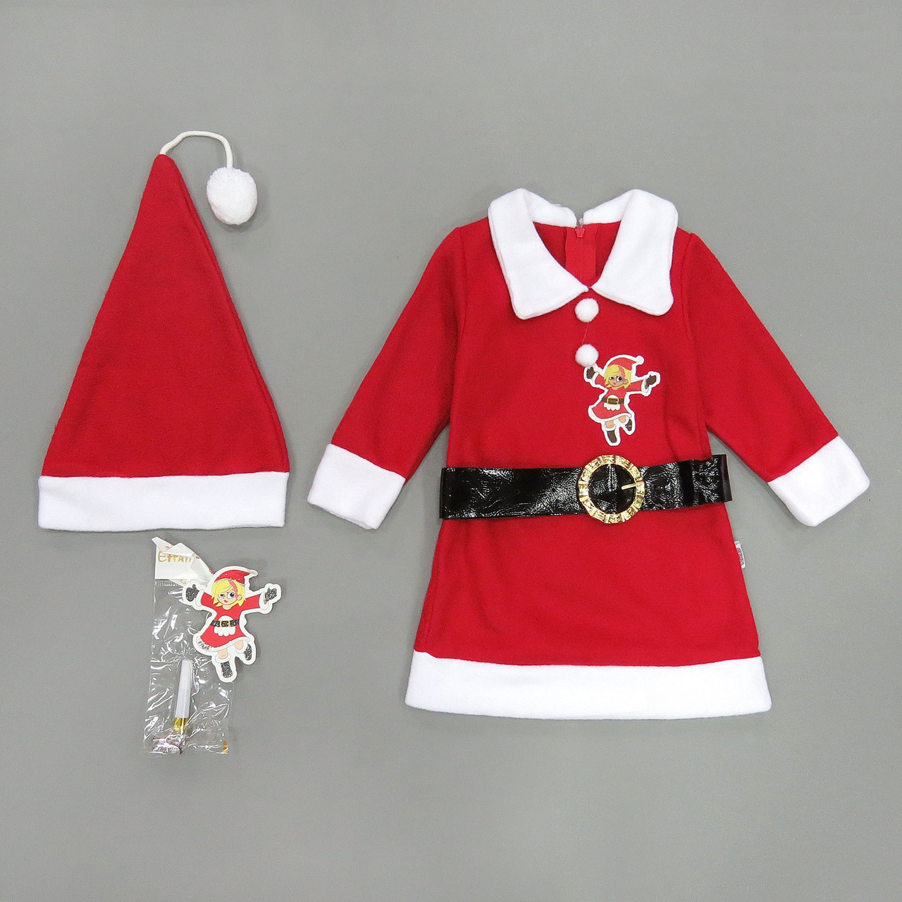

Новогоднее платье с шапочкой Efrak для девочки 98 см Маломерное Красное 15397