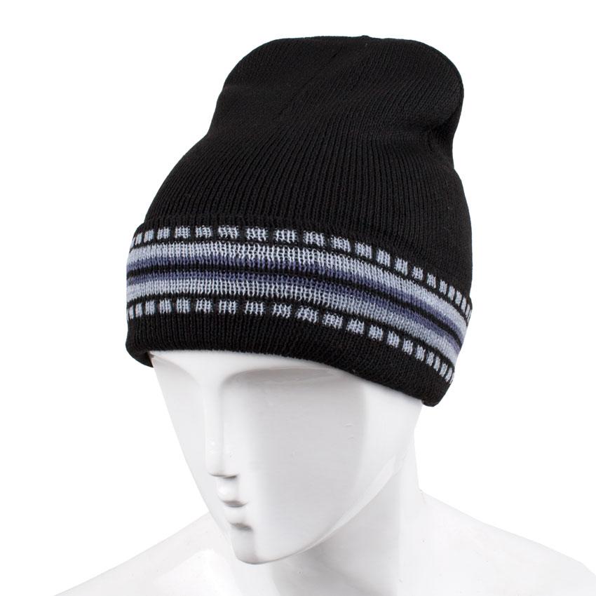 

Шапка бини Beani'qe Cheap warm  Чёрный Голубой, Шапка бини Beani'qe Cheap warm One size Чёрный Голубой
