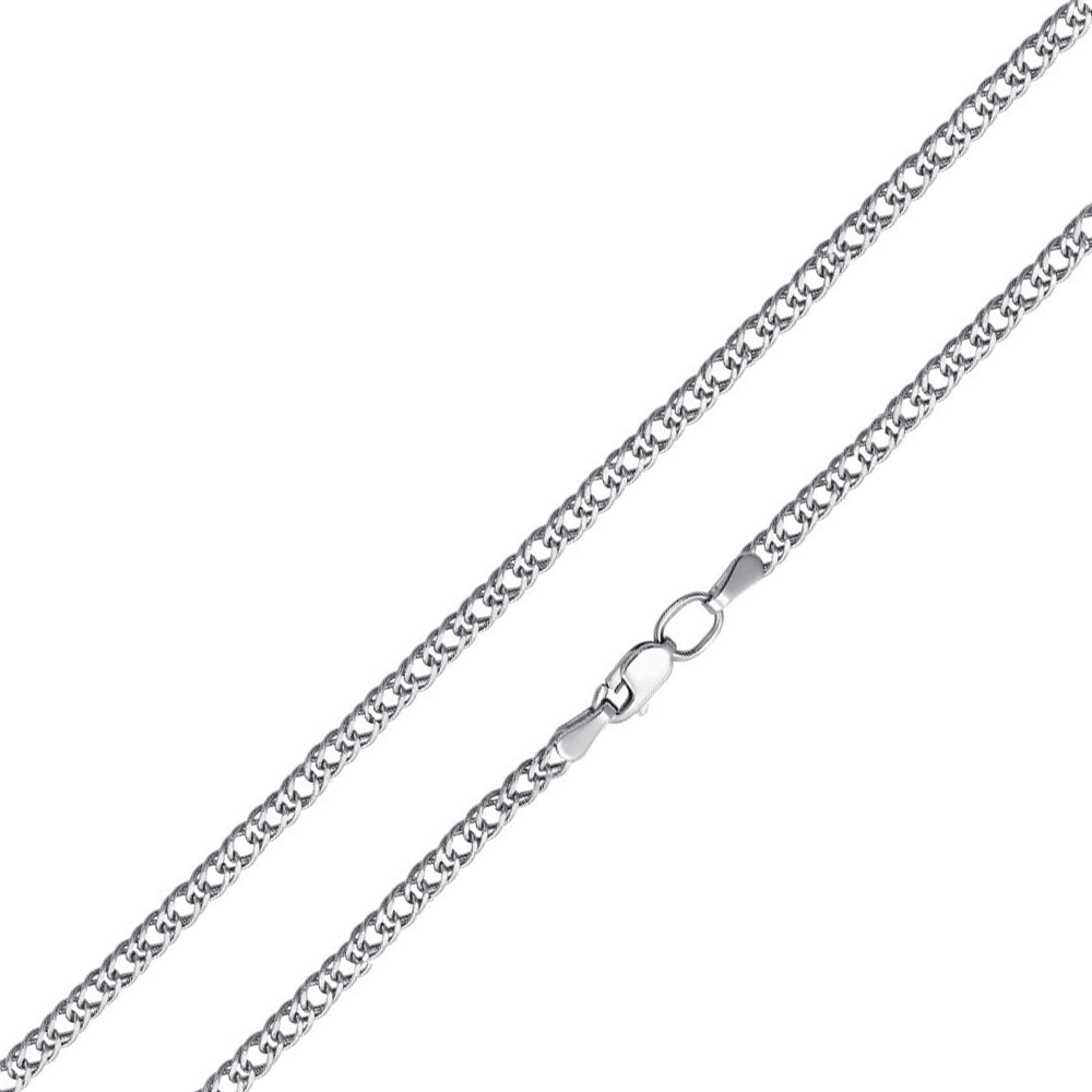 

Серебряная родированная цепочка Двойной ромб с алмазной гранью M90106204041-45