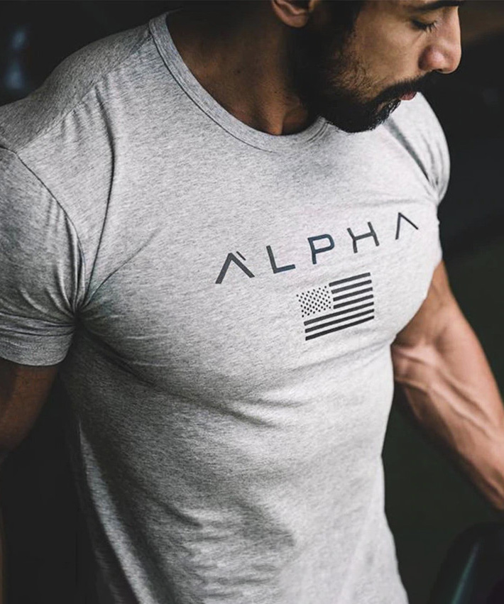 

Американская футболка Alpha 6515 XXL цвет серый