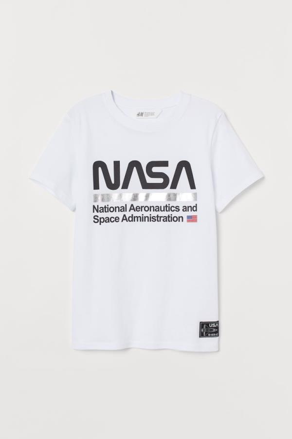 

Футболка H&M ПХ12-4922 білий NASA 134-140