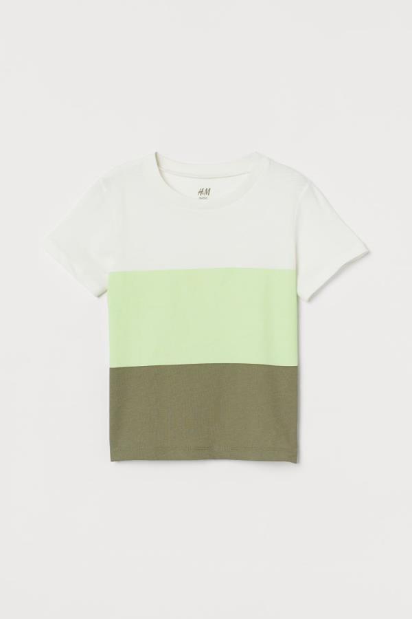 

Футболка H&M ПХ12-5300 білий, салатовий 122-128