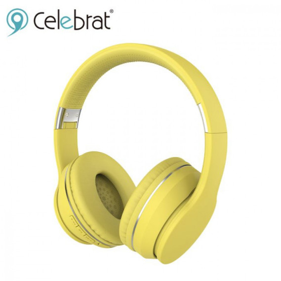 

Беспроводные Bluetooth наушники Celebrat SKY-6 (Желтый)