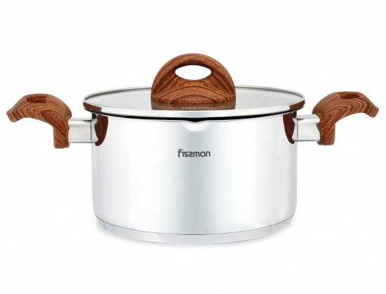 

Кастрюля Fissman Altea 20х10см/3.1л с индукционным дном и стеклянной крышкой (SS-5168.20)