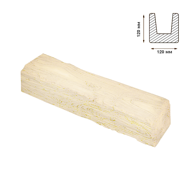 

Балка Decowood рустик 12х12см белая