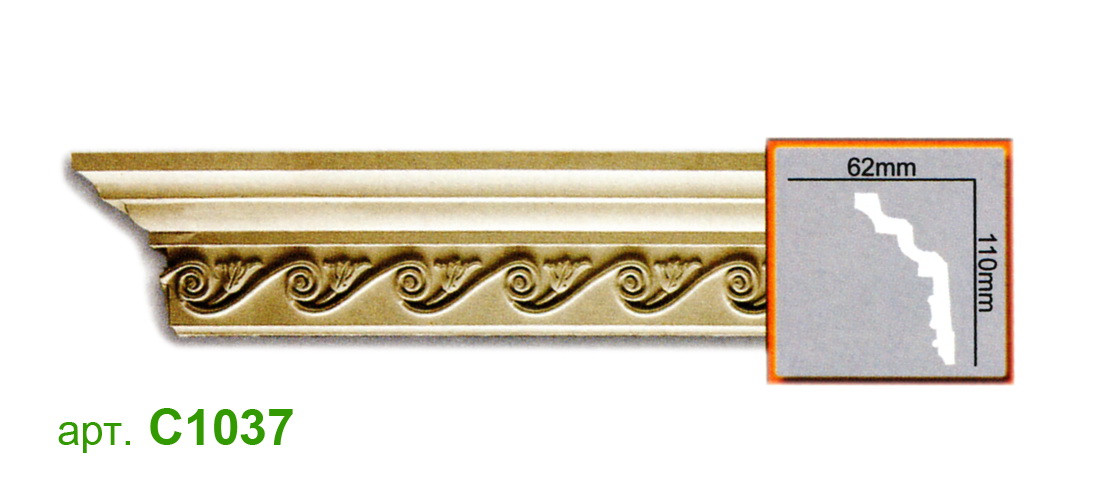 

Карниз Gaudi C1037 (110x62)мм