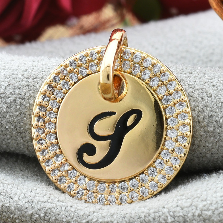 

Кулон Xuping для цепочки до 3 мм 80194 S размер 20х16 мм белые фианиты позолота 18К