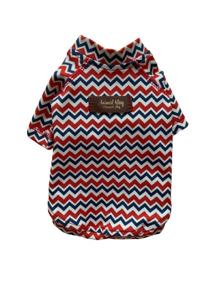 

Футболка для собак AnimalKlay Зигзаг 2XS2 Красно-белая