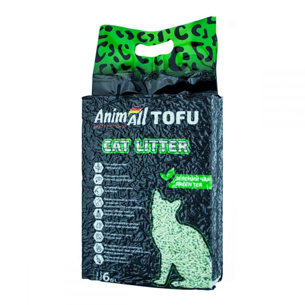 

Наполнитель для кошачьего туалета AnimAll Tofu соевый с ароматом зеленого чая, 2.6 кг/6л