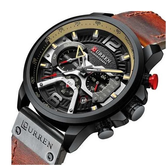 

Мужские часы хронограф Curren 8329 Black-Brown