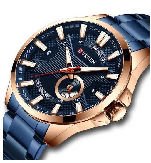 

Мужские часы Curren 8372 Blue-Cuprum
