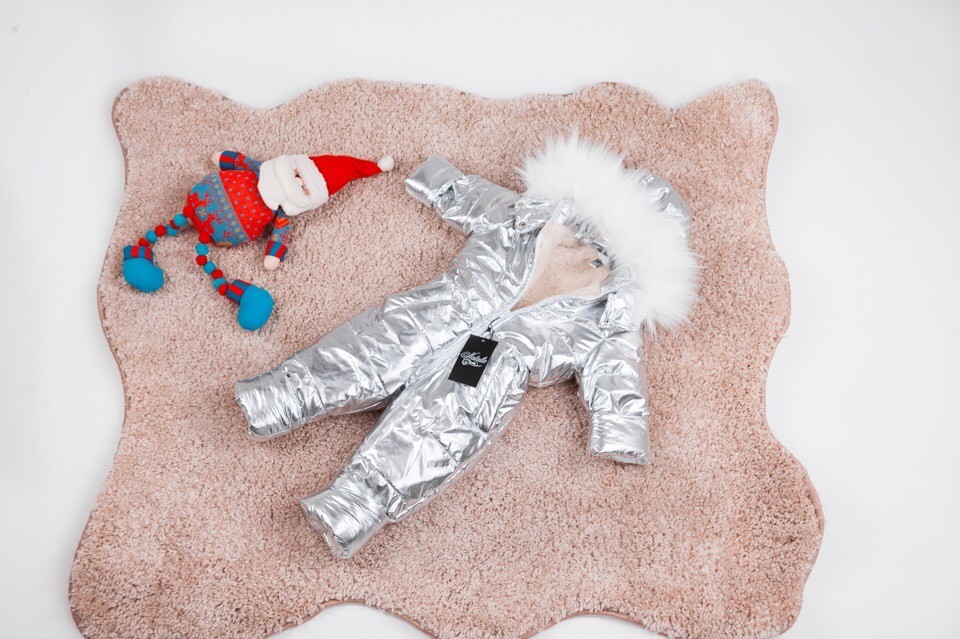 

Комбинезон для мальчика зимний Natalie Look Silver 98-104 см серебристый