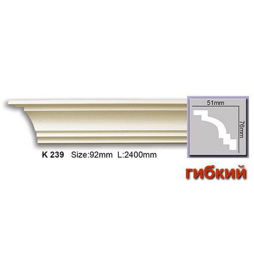 

Карниз гибкий Harmony K239F (76x51)мм