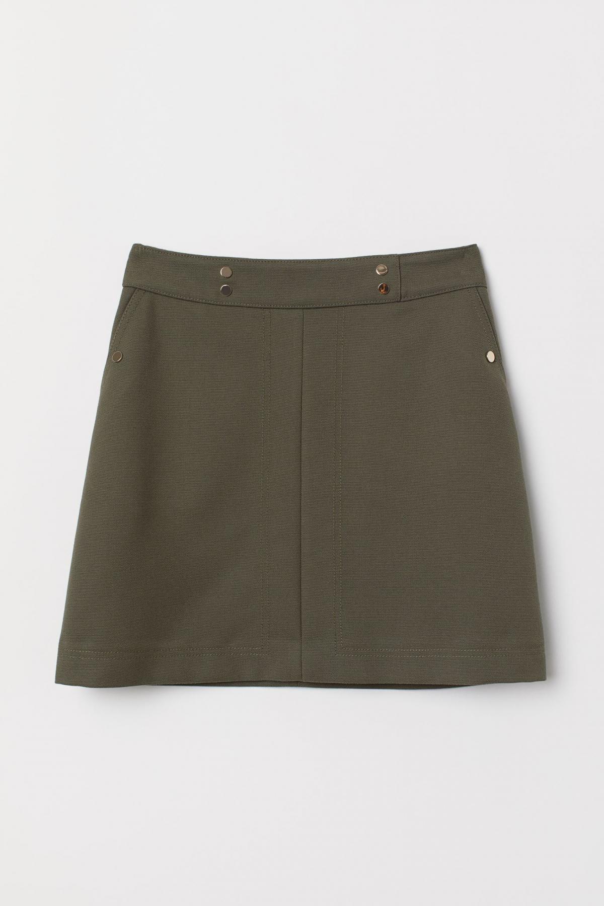 

Короткая юбка H&M  Хаки, Короткая юбка H&M 36 Хаки