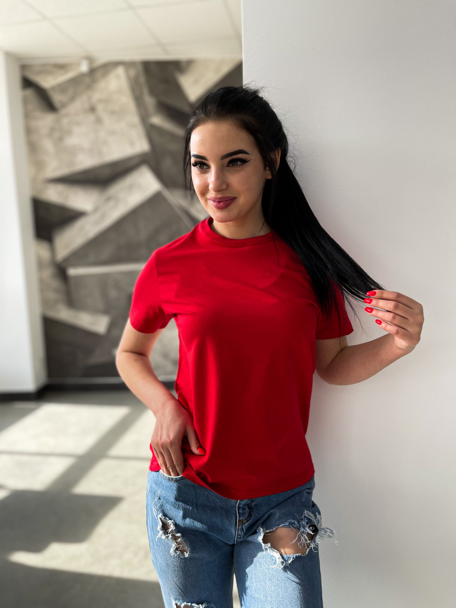 

Футболка BAYSHO базовая унисекс Кулирка XXS Красная (bk1401-300)