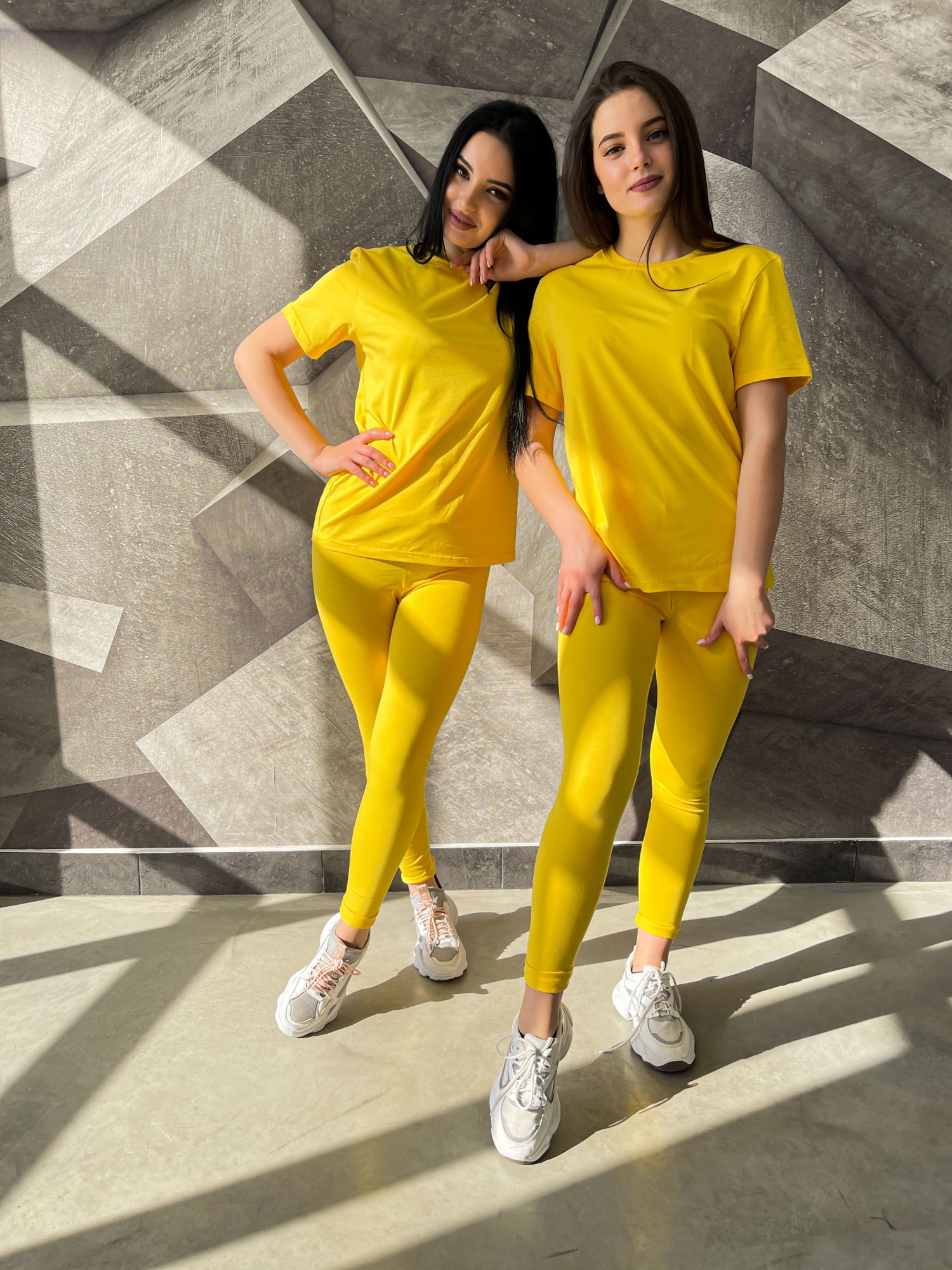 

Костюм Baysho футболка с лосинами с высоким поясом XXS Кулирка Желтый (bk1401-500/bk0901-500)