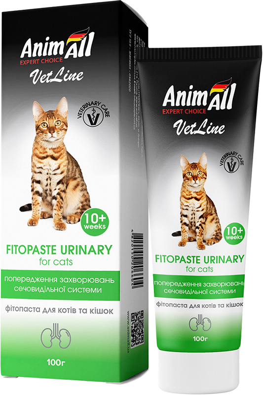 

Фитопаста AnimAll VetLine уринари для котов 100 мл (4820150206604)