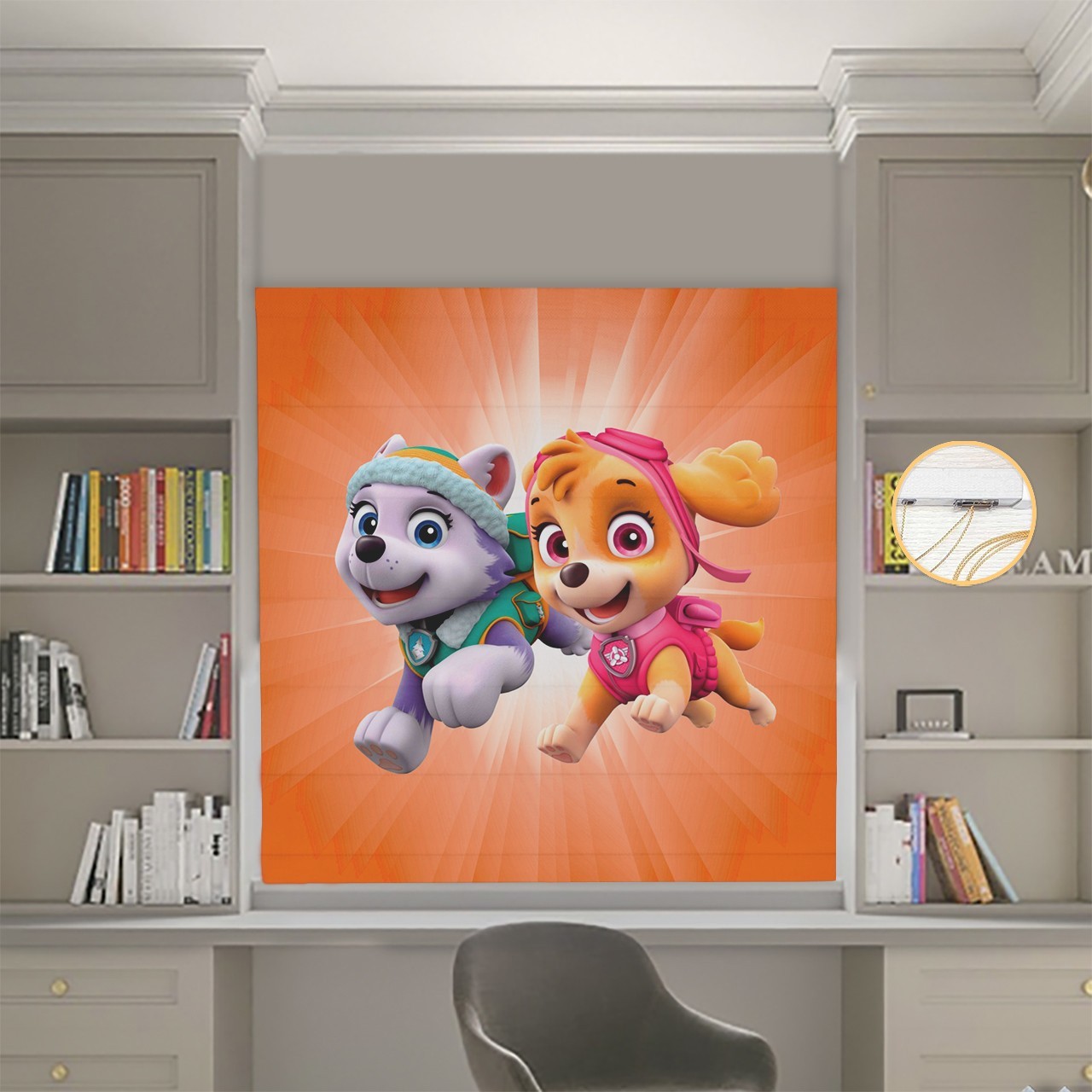 

Римские шторы DECOLIV Фотопечать Щенячий патруль 19-11 Блэкаут 160*170 см