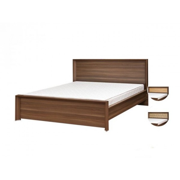 

Кровать двуспальная из ДСП 160*200 Палермо Дуб борас Світ меблів с ламелевым каркасом