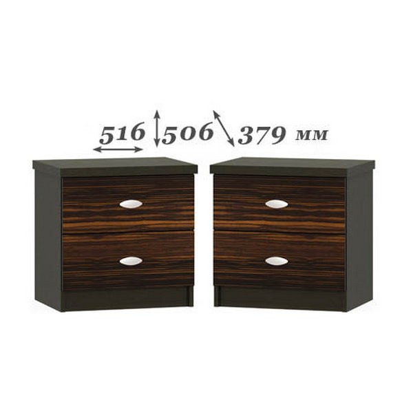 

Тумба прикроватная в спальню из ДСП Комплект 2 шт. Ева-2 Мебель Сервис