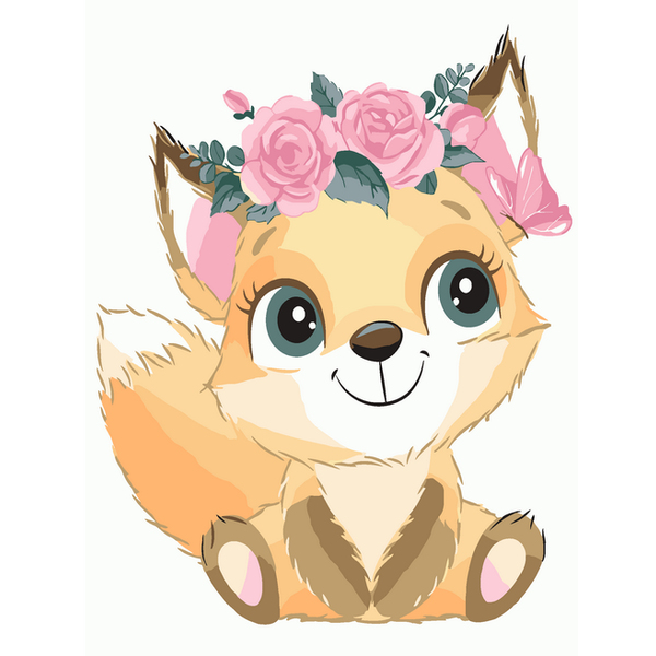 

Картина по номерам / анти-стресс раскраска Brushme Белочка в веночке (MEX7105)