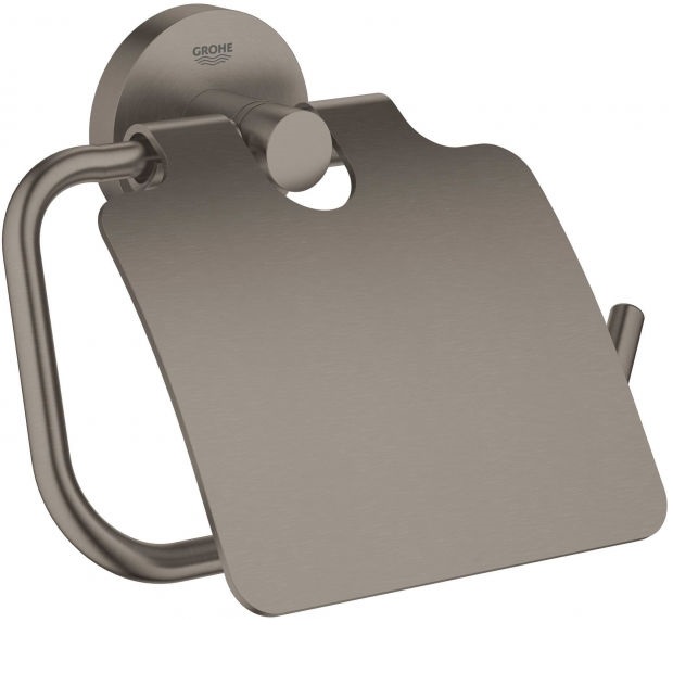 

Держатель туалетной бумаги с крышкой Grohe Essentials, темный графит (40367AL1)