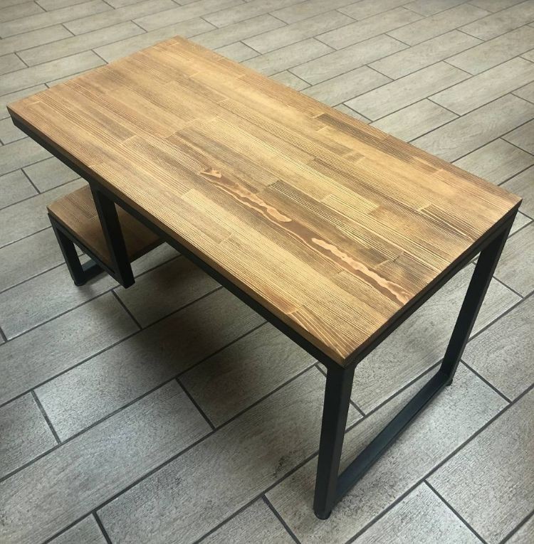 

Столик для кофе в стиле лофт W&M LOFT МАРИЯ 480х800х400 GKE-B-25