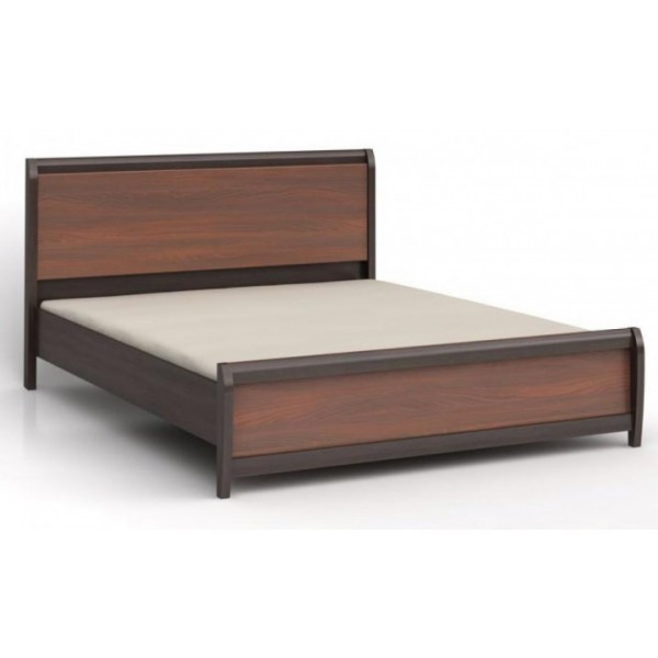 

Кровать двуспальная из ДСП 160*200 Лорен LOZ 160 Венге/Акация мали бронза (020) Gerbor Holding с ламелевым каркасом