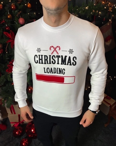 

Свитшот Chernyy Kot CHRISTMAS LODING WHITE Белый S