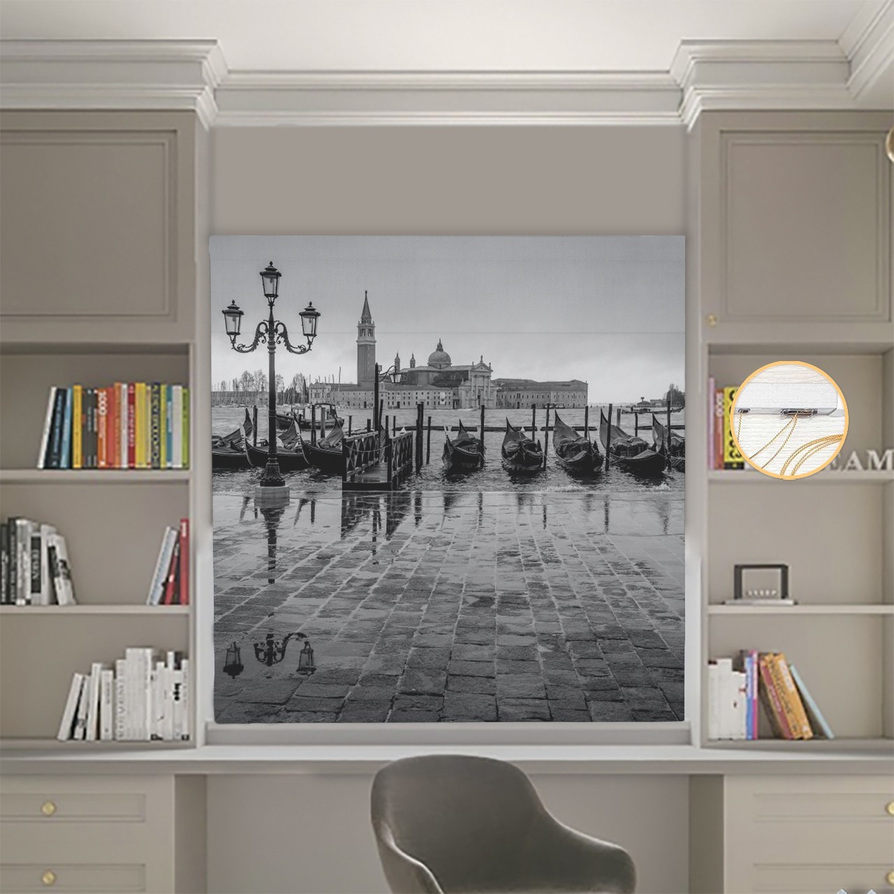 

Римские шторы DECOLIV Фотопечать Набережная 00-583 Блэкаут 280*170 см