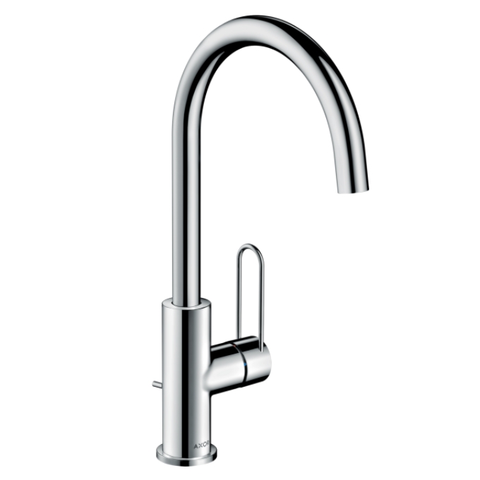

Смеситель для умывальника Axor Uno 240 с ручкой Loop и донным клапаном, хром (38036000)