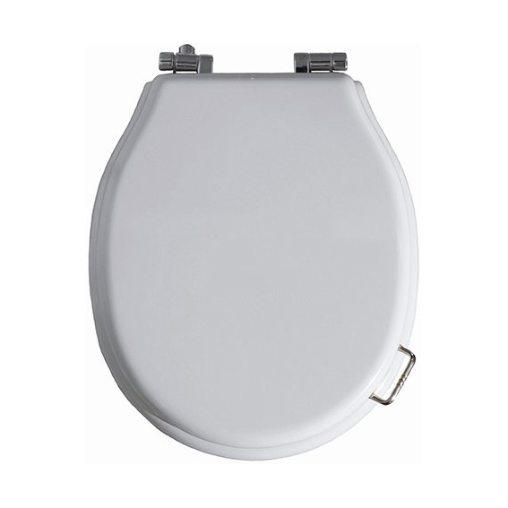 

Крышка для унитаза Simas Lante с функцией SoftClose, белый, петли хром (LA006)