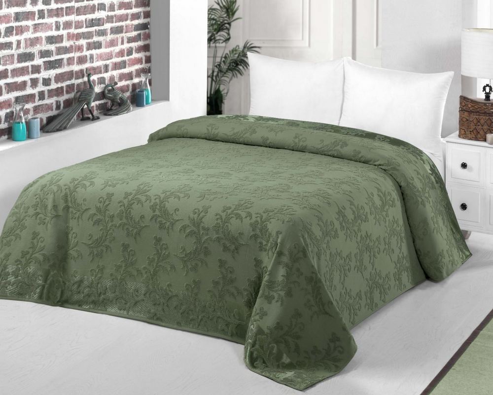 

Махровая простынь Zeron 200х220 Sarmasik Desen Yesil