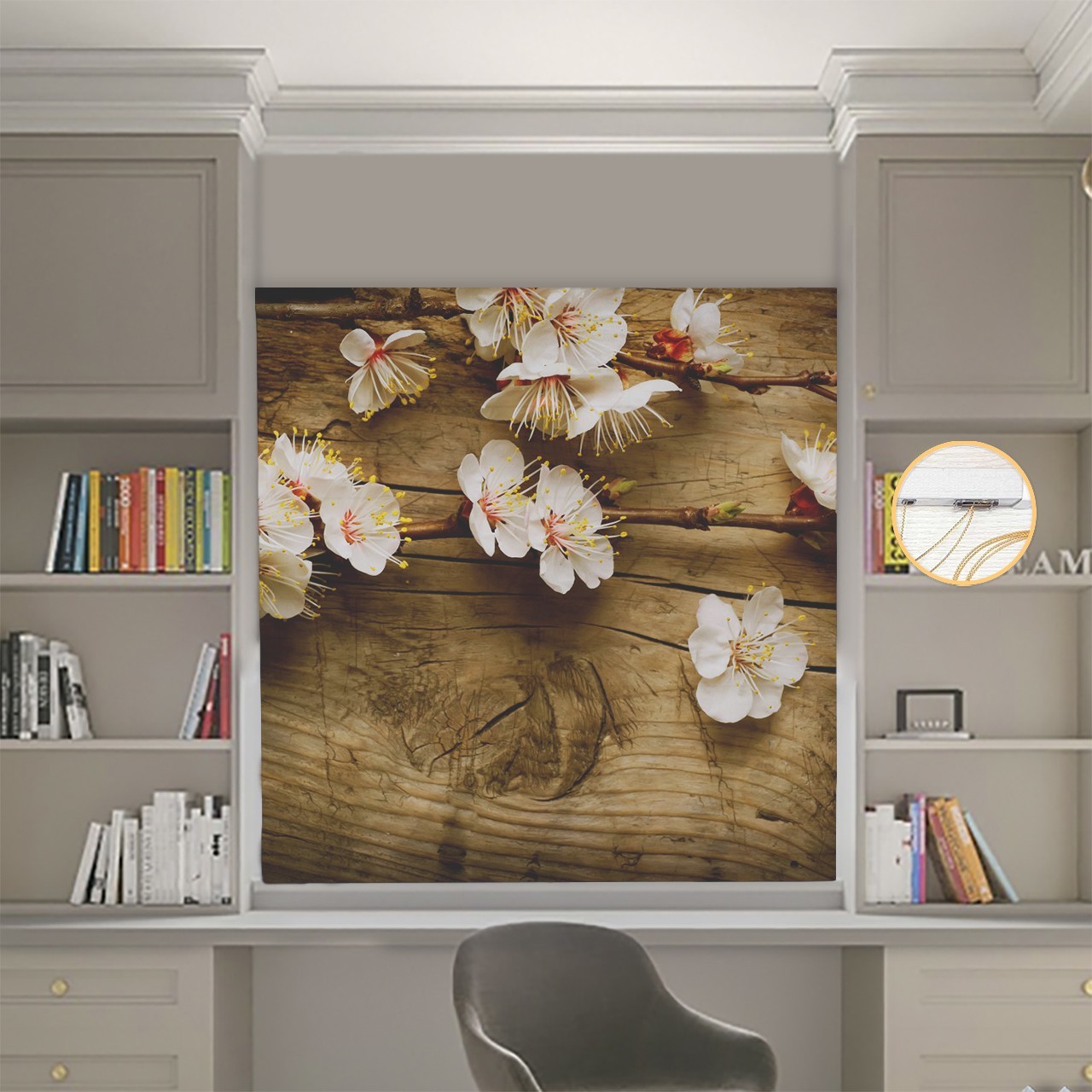 

Римские шторы DECOLIV Фотопечать Цветы 00-461 Блэкаут 220*170 см