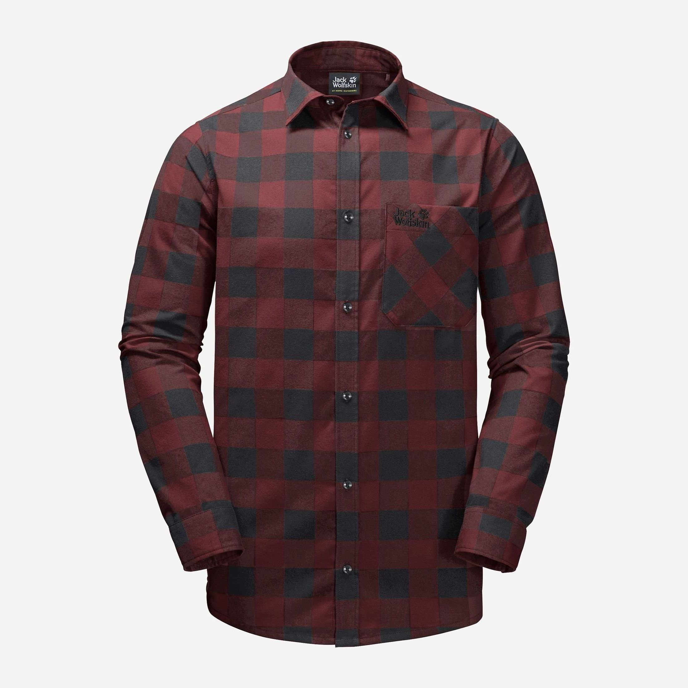 

Рубашка Jack Wolfskin Red River Shirt 1402551-8222 XXL Бордовая