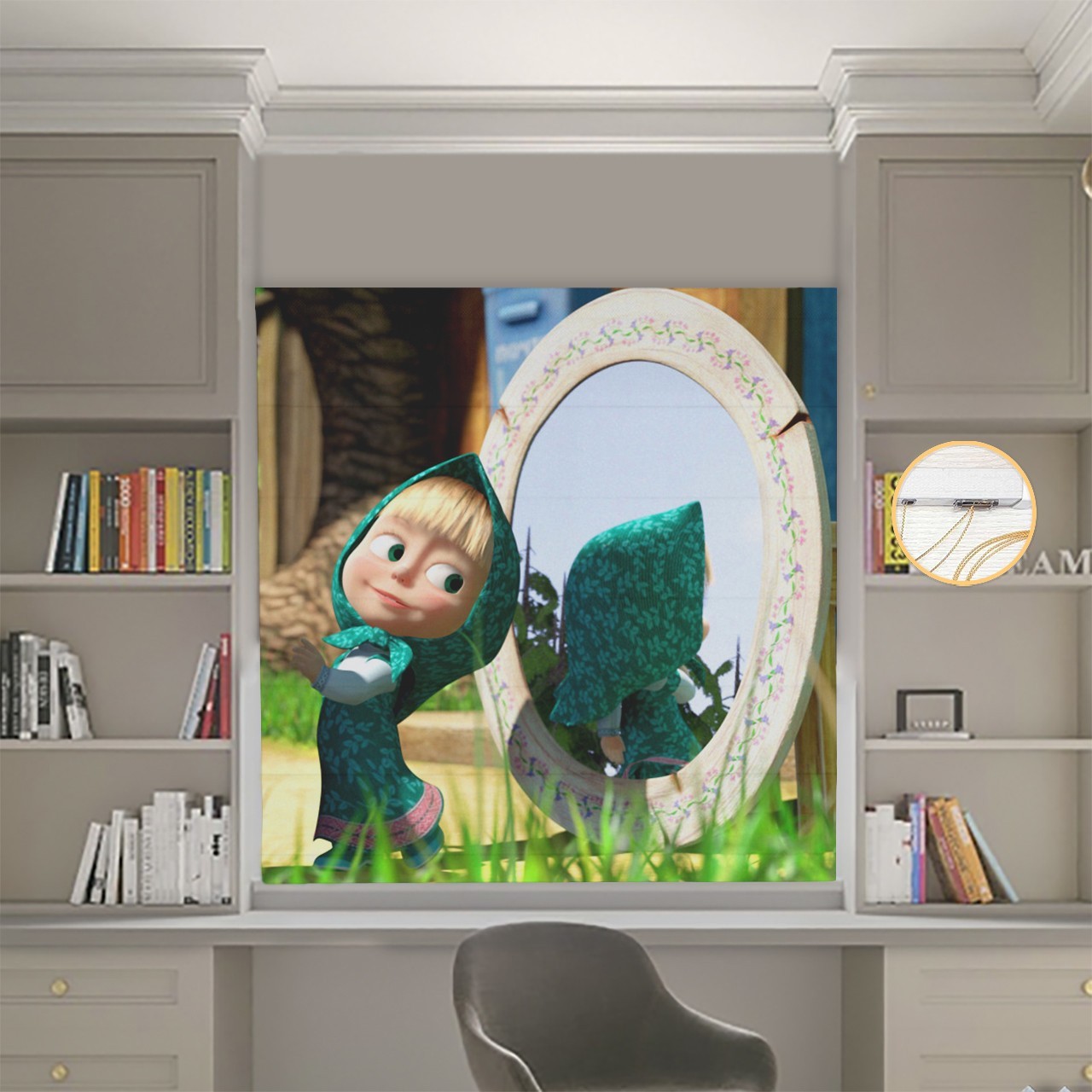 

Римские шторы DECOLIV Фотопечать Маша и медведь 20-02 Блэкаут 230*170 см