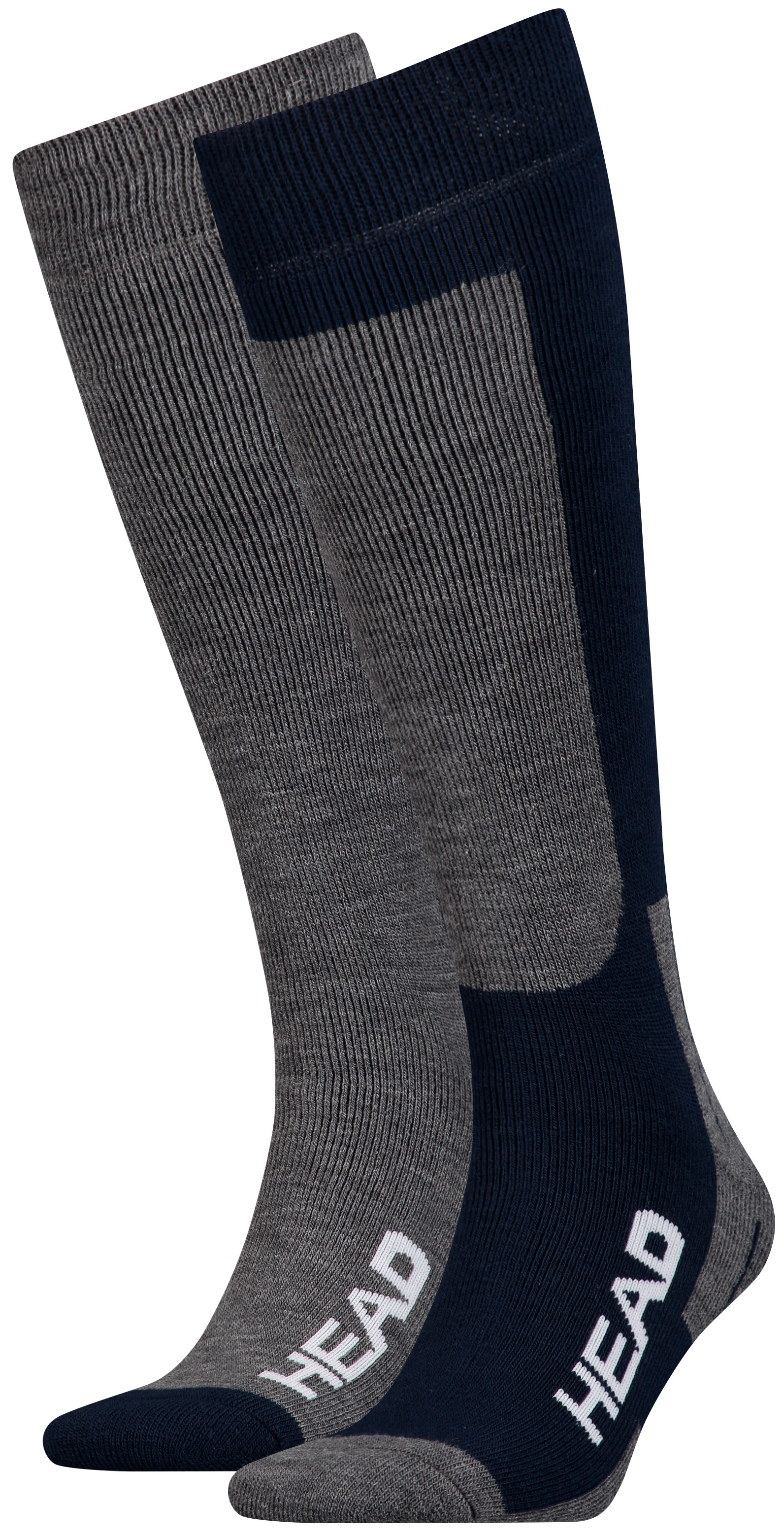 

Набор горнолыжных носков HEAD Unisex Ski Kneehigh 2P 791003001-277 39-42 р 2 пары Серо-черный