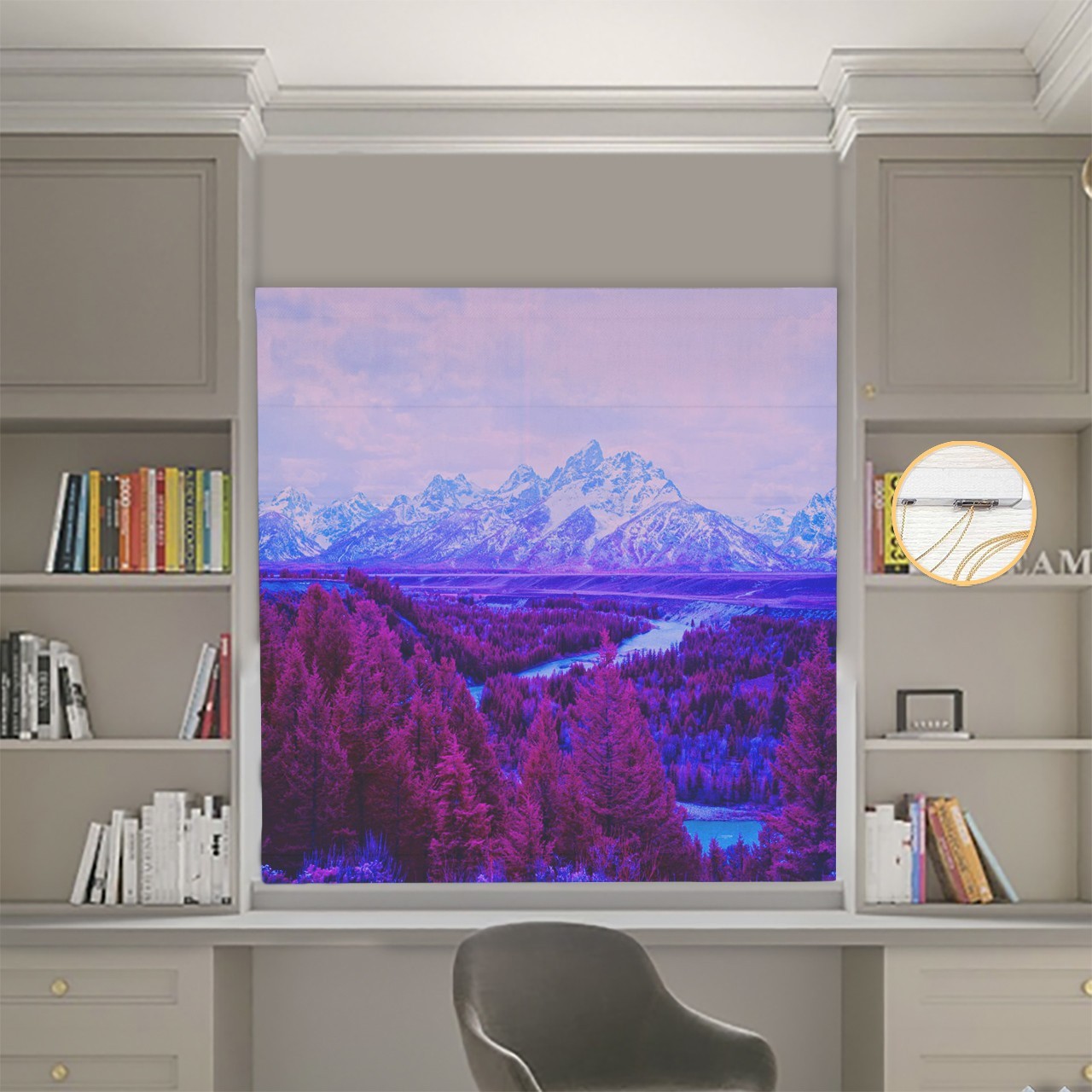 

Римские шторы DECOLIV Фотопечать Горы 00-370 Блэкаут 240*170 см