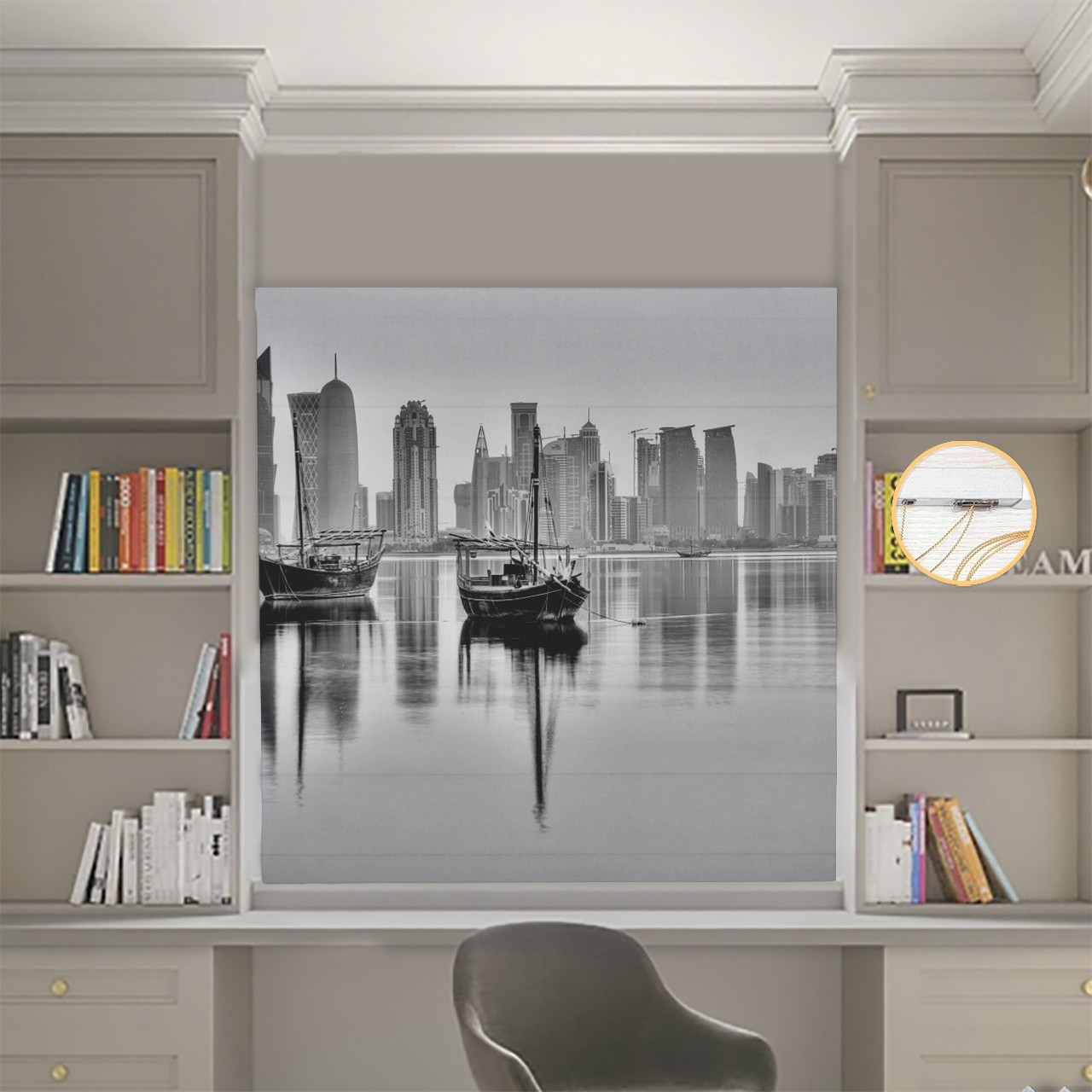 

Римские шторы DECOLIV Фотопечать Город 00-573 Блэкаут 120*170 см