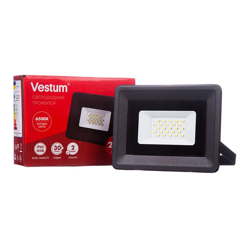 

Прожектор LED Vestum 20W 1800Лм 6500K 185-265V IP65